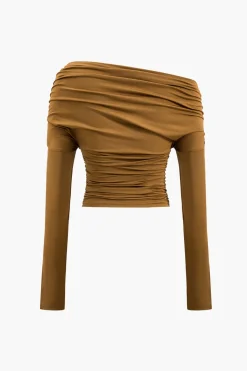 Ruched Long-Sleeve Top