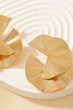 Ruched Metal Earrings