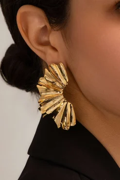 Ruched Metal Earrings