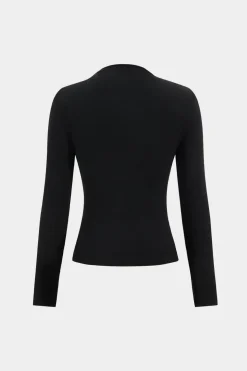 Ruched Pleated Design Long Sleeve T-Shirt