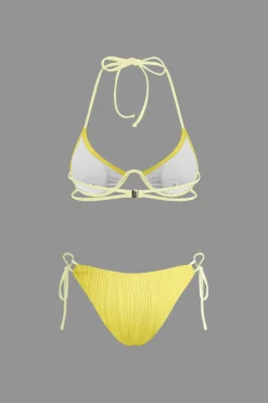 Ruched Tie Halter Bikini Set
