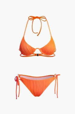 Ruched Tie Halter Bikini Set