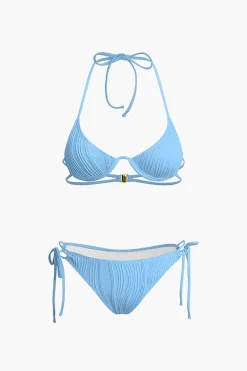 Ruched Tie Halter Bikini Set