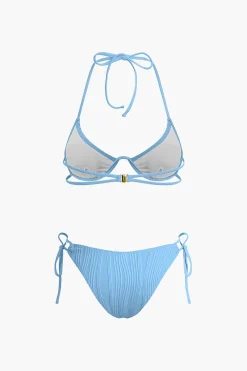 Ruched Tie Halter Bikini Set