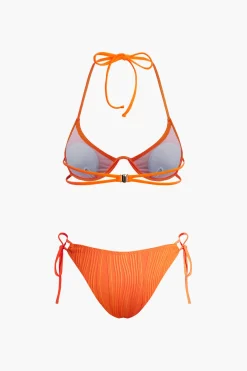 Ruched Tie Halter Bikini Set
