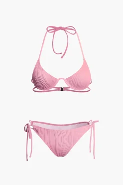 Ruched Tie Halter Bikini Set