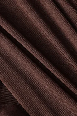 Ruched V-Neck Long Sleeve Maxi Dress
