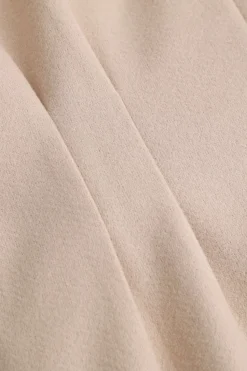 Ruched Waist Woolen V-neck Jacket