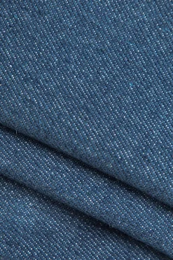 Ruched Zipper Denim Tube Top
