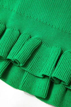 Ruffle Hem Knit Tank Top