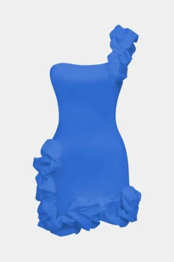 Ruffle One Shoulder Mini Dress