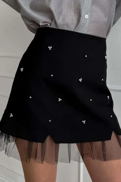 Ruffle Patchwork High Waist Skirt