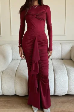 Ruffle Twist Maxi Dress