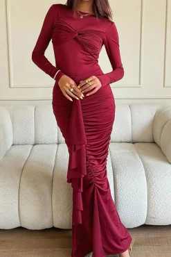 Ruffle Twist Maxi Dress