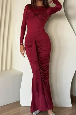 Ruffle Twist Maxi Dress