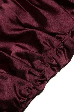 Satin Asymmetrical Sleeveless Mini Dress