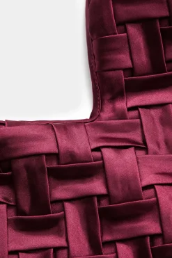 Satin Crossed Weave Tube Top