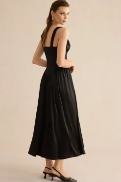 Satin Sleeveless Maxi Dress
