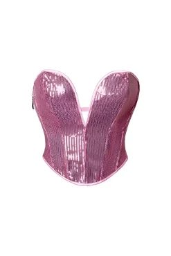 Sequin Bustier Corset Top