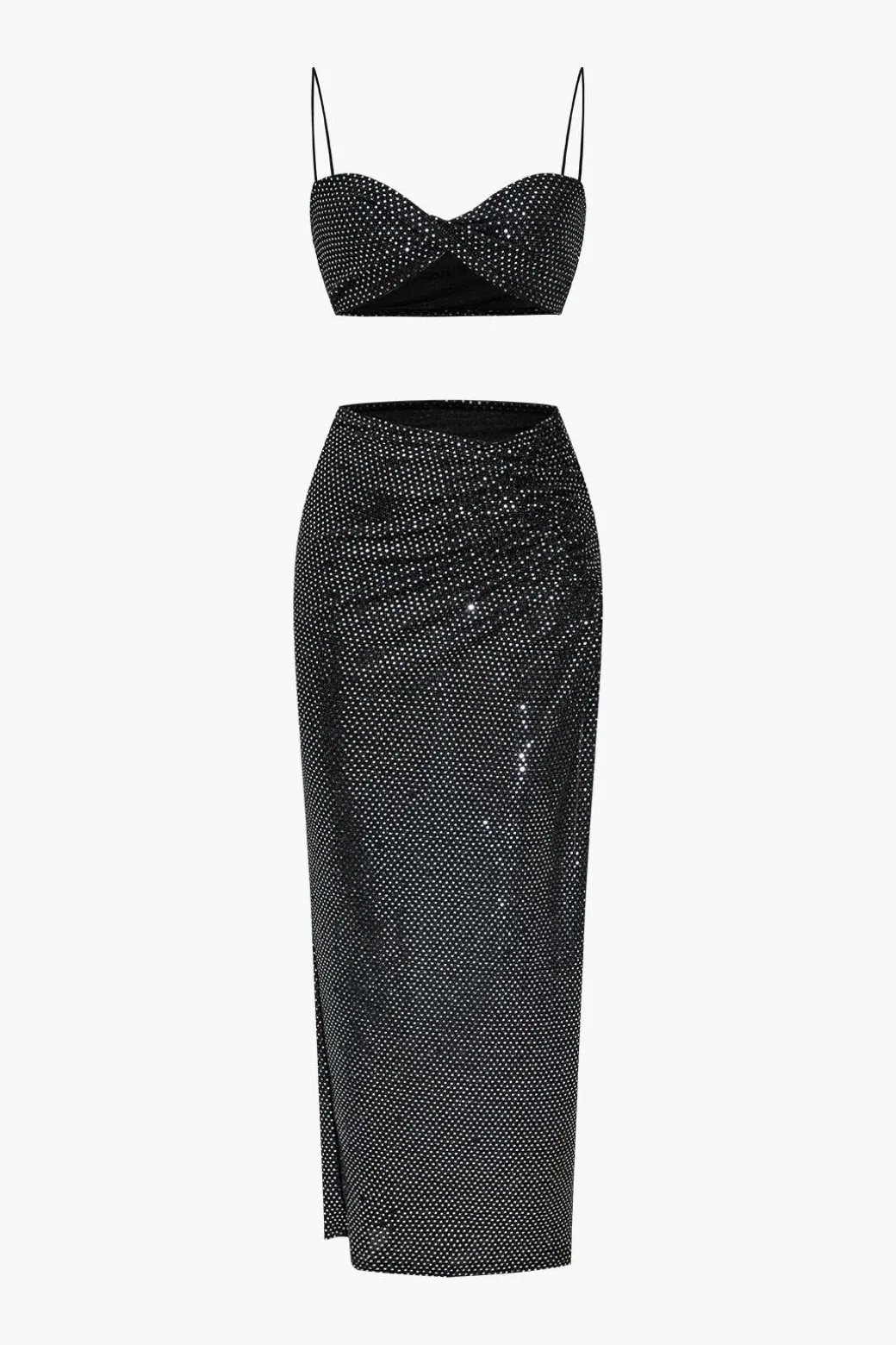 Sequin Cami Top And Skirt Set