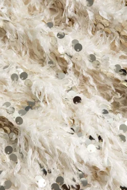 Sequin Feather Fringe Skirt
