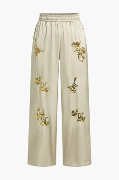 Sequin High Waist Trousers