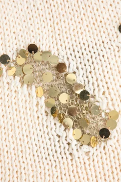 Sequin Sweater Cut Out Tank Top