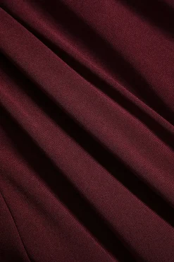 Solid Appliques Ruched Slip Midi Dress