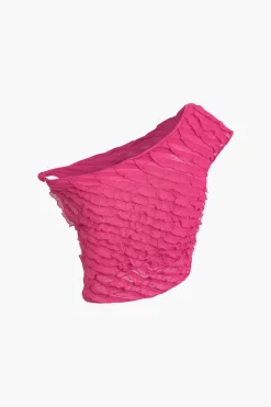 Solid Asymmetrical Ruffle Skirt Set