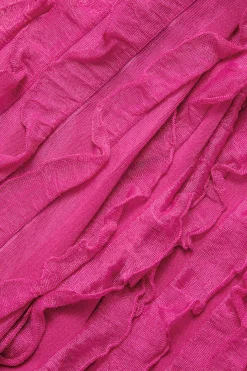 Solid Asymmetrical Ruffle Skirt Set