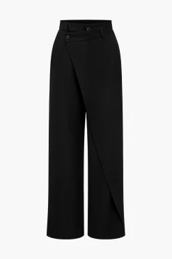 Solid Asymmetrical Trousers