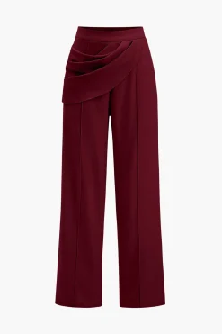 Solid Asymmetrical Trousers