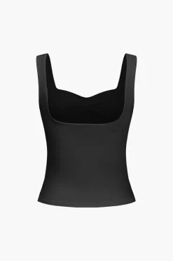 Solid Backless Tank Top