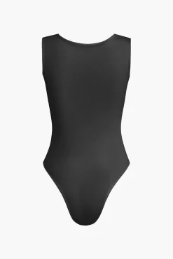 Solid Basic Square Neck Bodysuit