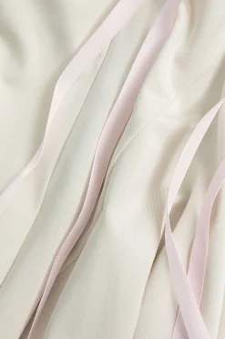 Solid Bow Asymmetrical Midi Dress