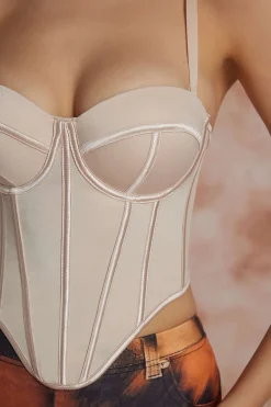 Solid Bustier Corset Top