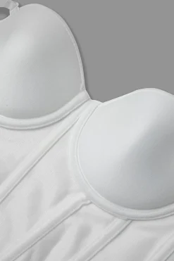 Solid Bustier Corset Top