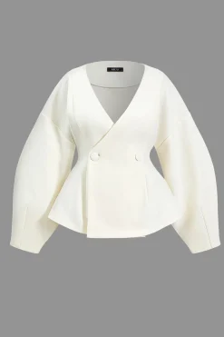 Solid Button Coat