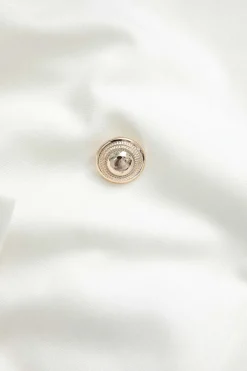 Solid Button Pocket Long Sleeve Mini Dress