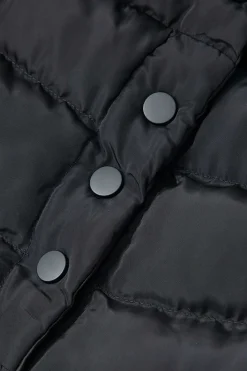 Solid Button Up Puffer Mini Skirt