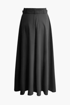 Solid Crop Tank Top And Zipper Pocket Pleated Skirt Set