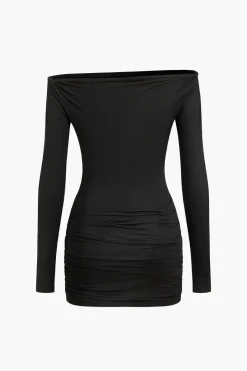 Solid Cut Out Mini Dress