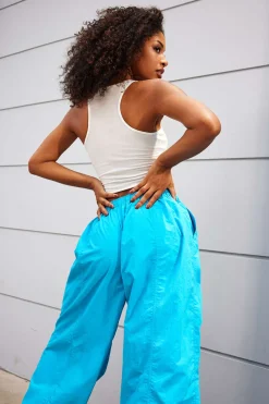 Solid Drawstring Trousers