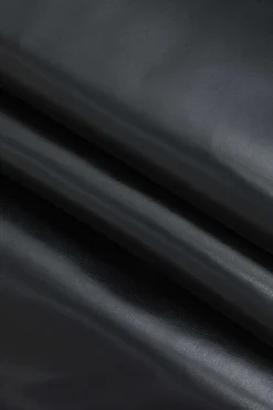 Solid Faux Leather Button Asymmetrical Skirt