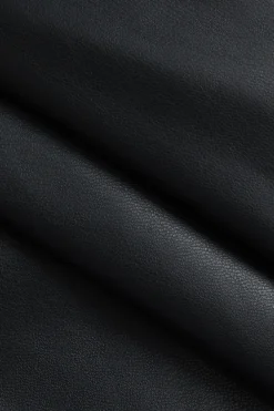 Solid Faux Leather Slip Bustier Mini Dress