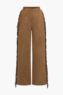 Solid Fringe Trousers