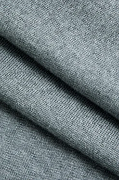 Solid High Slit Knotted Sweater Dress