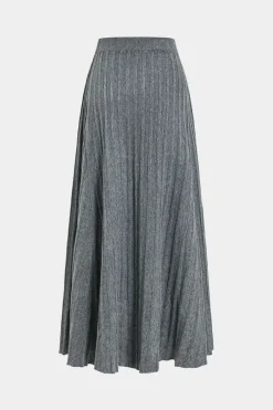 Solid High Waist Sweater Skirt