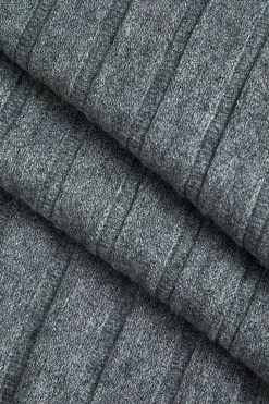 Solid High Waist Sweater Skirt