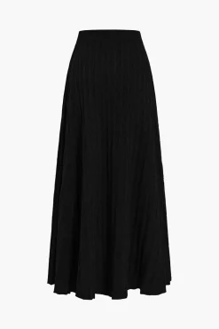 Solid High Waist Sweater Skirt